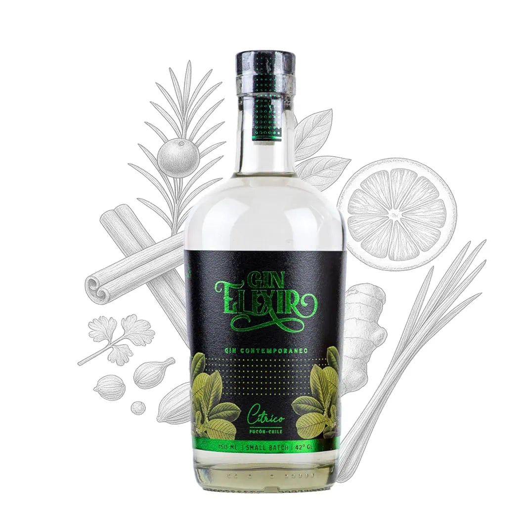 Gin Elixir Cítrico 750ml | Gin Premium Chileno Refrescante – GIN ELIXIR